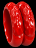 BB134 vintage lipstick red peanut carved bangles